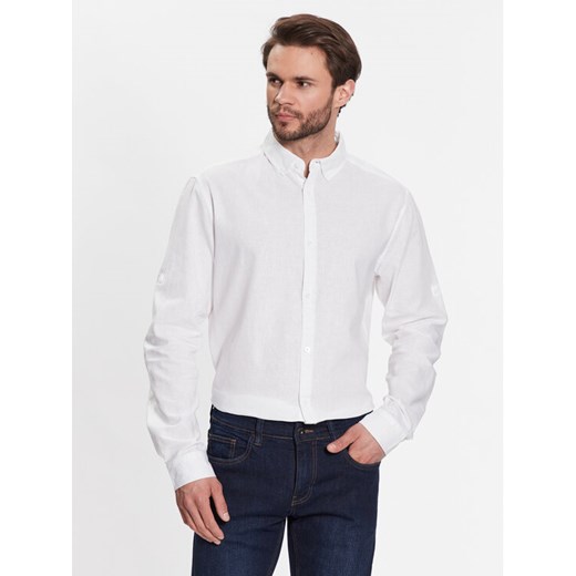 INDICODE Koszula Hanko 20-327 Biały Regular Fit ze sklepu MODIVO w kategorii Koszule męskie - zdjęcie 182607646