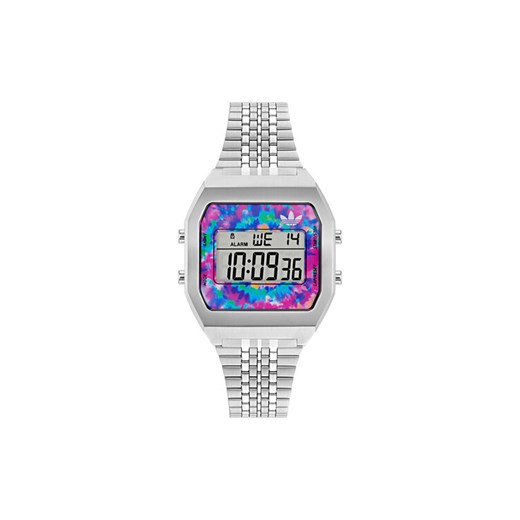 adidas Zegarek Digital Two AOST24557 Srebrny ze sklepu MODIVO w kategorii Zegarki - zdjęcie 182607687