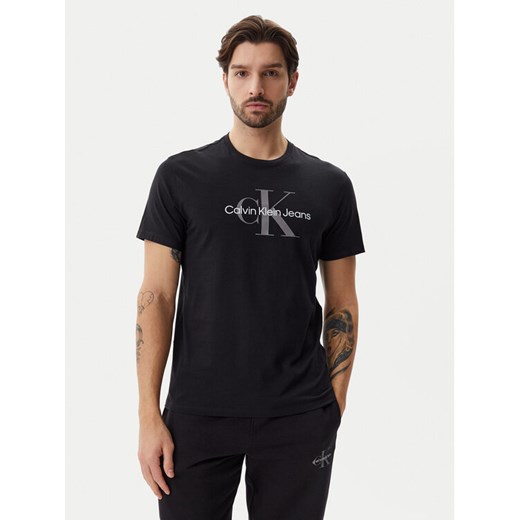 Calvin Klein Jeans T-Shirt LV040EM286 Czarny Regular Fit ze sklepu MODIVO w kategorii T-shirty męskie - zdjęcie 182607696