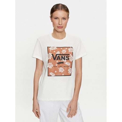 Vans T-Shirt Tropic Fill Floral Bff VN000GGW Écru Regular Fit ze sklepu MODIVO w kategorii Bluzki damskie - zdjęcie 182607717