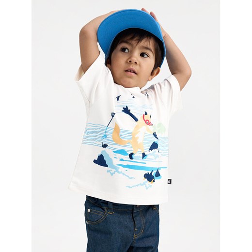Reima T-Shirt Siirto 5200351A Biały Regular Fit ze sklepu MODIVO w kategorii T-shirty chłopięce - zdjęcie 182607775