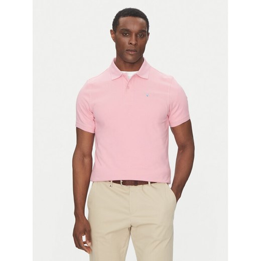 Barbour Polo Original Sport MML0358PI51 Różowy Tailored Fit ze sklepu MODIVO w kategorii T-shirty męskie - zdjęcie 182607799