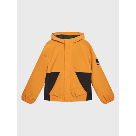 Jack Wolfskin Kurtka przeciwdeszczowa Teen 2L 1609801 Żółty Regular Fit ze sklepu MODIVO w kategorii Kurtki chłopięce - zdjęcie 182607856