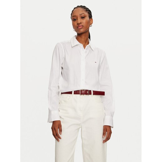 Tommy Hilfiger Koszula WW0WW44084 Biały Regular Fit ze sklepu MODIVO w kategorii Koszule damskie - zdjęcie 182607866