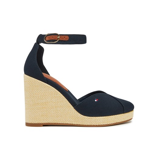 Tommy Hilfiger Półbuty Flag High Wedge Espad Closed Toe FW0FW08494 Granatowy ze sklepu MODIVO w kategorii Espadryle damskie - zdjęcie 182607868