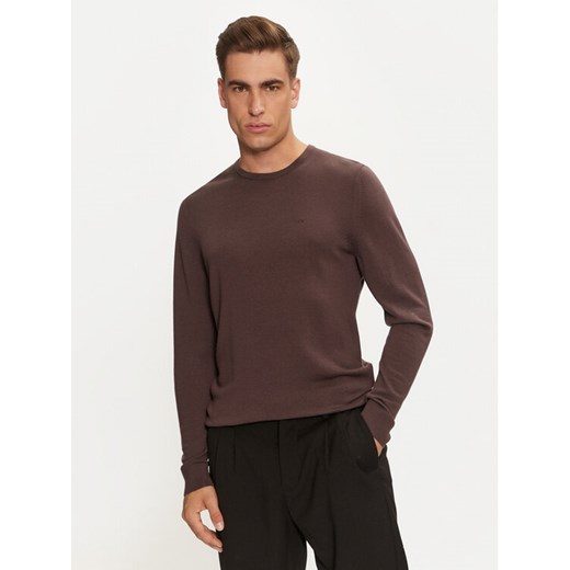 Calvin Klein Sweter Superior K10K109474 Brązowy Regular Fit Calvin Klein S MODIVO