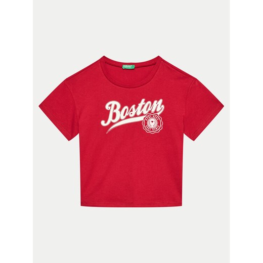 United Colors Of Benetton T-Shirt 3096C10LG Czerwony Regular Fit ze sklepu MODIVO w kategorii T-shirty chłopięce - zdjęcie 182608047