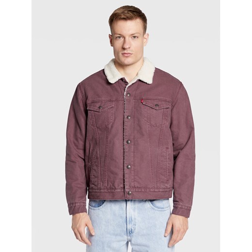 Levi's® Kurtka jeansowa Type III Sherpa Trucker 16365-0185 Fioletowy Regular Fit ze sklepu MODIVO w kategorii Kurtki męskie - zdjęcie 182608095