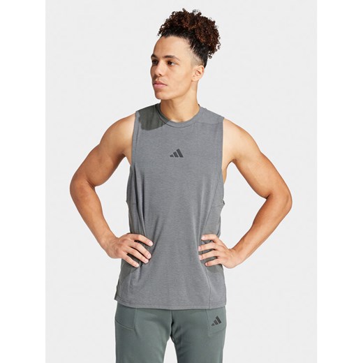 adidas Koszulka techniczna Designed for Training IS3819 Szary Regular Fit ze sklepu MODIVO w kategorii T-shirty męskie - zdjęcie 182608166