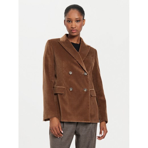 Weekend Max Mara Marynarka Katanga 2425046062650 Brązowy Regular Fit ze sklepu MODIVO w kategorii Marynarki damskie - zdjęcie 182608199