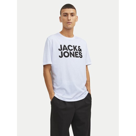 Jack&Jones T-Shirt Corp Logo 12151955 Biały Standard Fit ze sklepu MODIVO w kategorii T-shirty męskie - zdjęcie 182608229