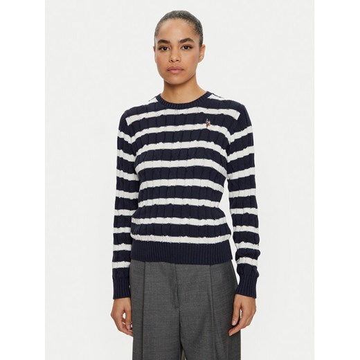 U.S. Polo Assn. Sweter WUP0726 Granatowy Regular Fit ze sklepu MODIVO w kategorii Swetry damskie - zdjęcie 182608297