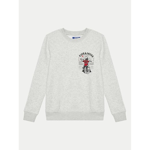 Jack&Jones Junior Bluza Skull Rock 12259869 Szary Standard Fit ze sklepu MODIVO w kategorii Bluzy chłopięce - zdjęcie 182608355