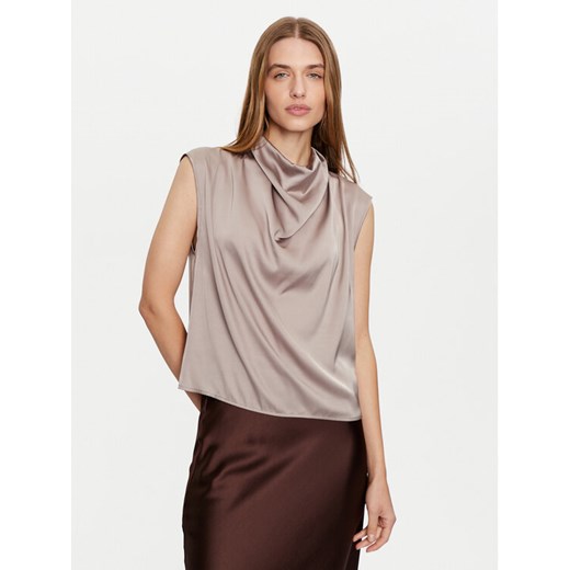 Imperial Bluzka RGJ9IDG Beżowy Regular Fit ze sklepu MODIVO w kategorii Bluzki damskie - zdjęcie 182608368