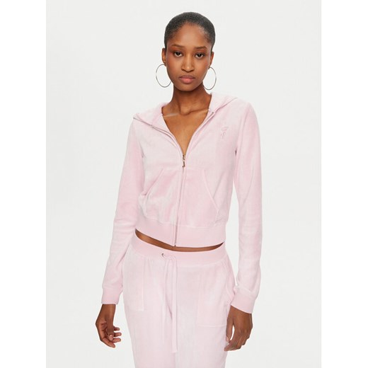 Juicy Couture Bluza Robyn JCSEBJ007 Różowy Slim Fit ze sklepu MODIVO w kategorii Bluzy damskie - zdjęcie 182608378