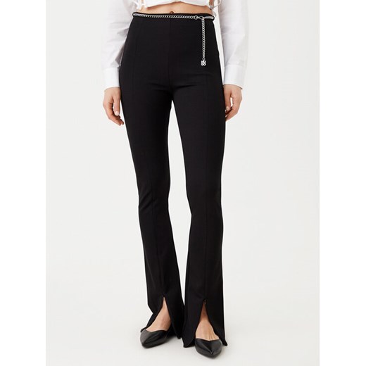 HUGO Spodnie materiałowe 50530455 Czarny Slim Fit ze sklepu MODIVO w kategorii Spodnie damskie - zdjęcie 182608407