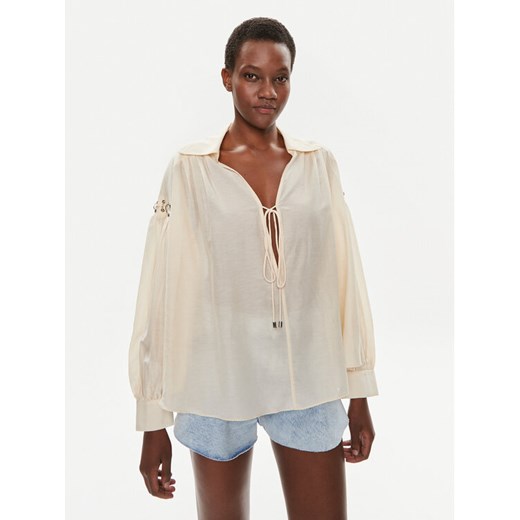 Pinko Bluzka Elf 103744 A1XU Beżowy Relaxed Fit ze sklepu MODIVO w kategorii Bluzki damskie - zdjęcie 182608416
