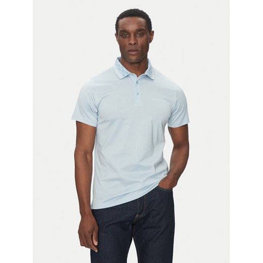 KARL LAGERFELD Polo 745001 552200 Niebieski Slim Fit ze sklepu MODIVO w kategorii T-shirty męskie - zdjęcie 182608545