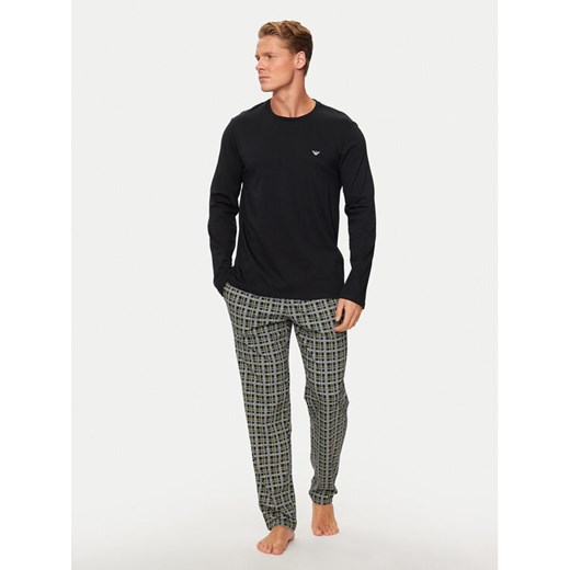 Emporio Armani Underwear Piżama 111791 4F567 40421 Czarny Regular Fit ze sklepu MODIVO w kategorii Piżamy męskie - zdjęcie 182608586