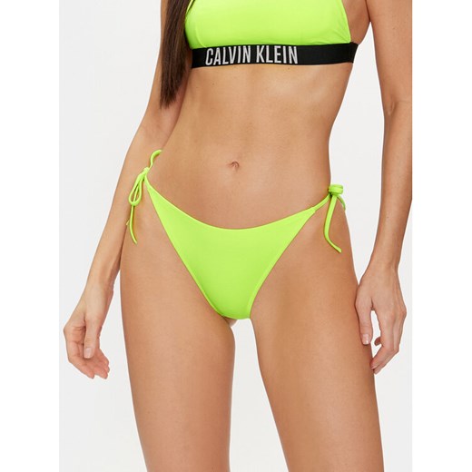 Calvin Klein Swimwear Dół od bikini KW0KW02508 Zielony ze sklepu MODIVO w kategorii Stroje kąpielowe - zdjęcie 182608867