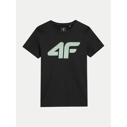 4F T-Shirt 4FJWSS24TTSHM1115 Czarny Regular Fit ze sklepu MODIVO w kategorii T-shirty chłopięce - zdjęcie 182608879