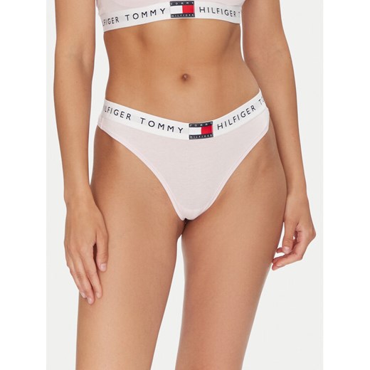 Tommy Hilfiger Stringi UW0UW06039 Różowy ze sklepu MODIVO w kategorii Majtki damskie - zdjęcie 182608935