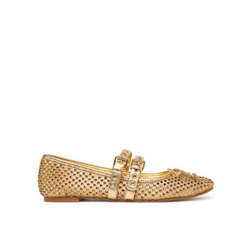 Guess Baleriny FLJKNN FAB02 Złoty ze sklepu MODIVO w kategorii Balerinki - zdjęcie 182608945