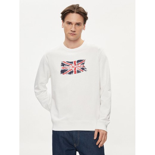 Pepe Jeans Bluza Ruwan PM582669 Biały Regular Fit ze sklepu MODIVO w kategorii Bluzy męskie - zdjęcie 182608967