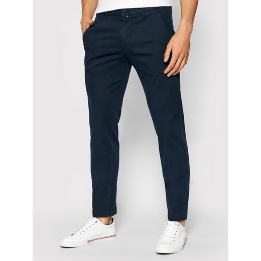 Marc O'Polo Chinosy B21 0108 10064 Granatowy Tapered Fit ze sklepu MODIVO w kategorii Spodnie męskie - zdjęcie 182608985