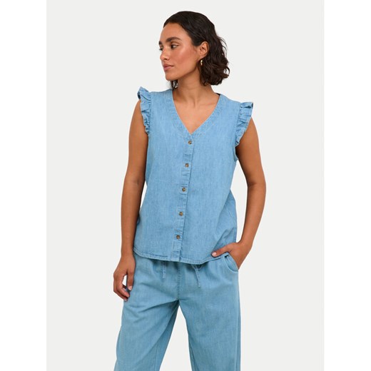 Kaffe Bluzka Louise 10508521 Niebieski Regular Fit ze sklepu MODIVO w kategorii Bluzki damskie - zdjęcie 182608989