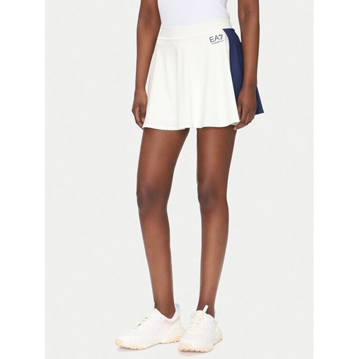 EA7 Emporio Armani Spódnica tenisowa 7W000204 AF13282 M0058 Biały Regular Fit ze sklepu MODIVO w kategorii Spódnice - zdjęcie 182609046
