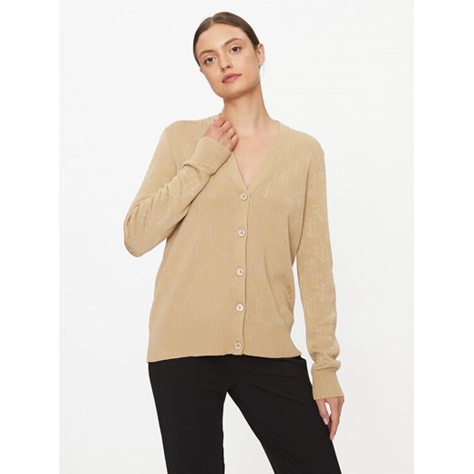 Lauren Ralph Lauren Kardigan 200916279001 Beżowy Regular Fit ze sklepu MODIVO w kategorii Swetry damskie - zdjęcie 182609089
