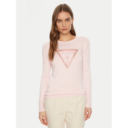 Guess Bluzka W5RR39 Z2NQ2 Różowy Regular Fit ze sklepu MODIVO w kategorii Bluzki damskie - zdjęcie 182609126