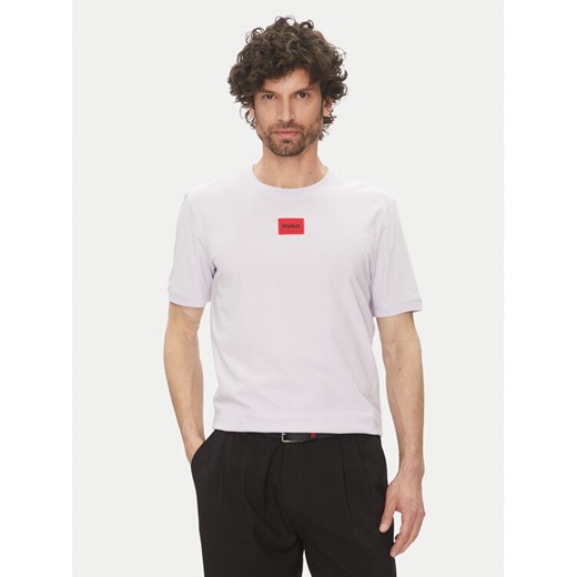 HUGO T-Shirt Diragolino212 50447978 Fioletowy Regular Fit ze sklepu MODIVO w kategorii T-shirty męskie - zdjęcie 182609137