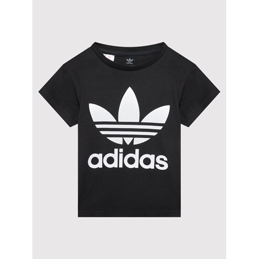 adidas T-Shirt adicolor Trefoil H25245 Czarny Regular Fit ze sklepu MODIVO w kategorii T-shirty chłopięce - zdjęcie 182609146