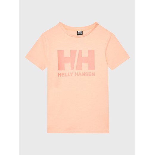 Helly Hansen T-Shirt Logo 41709 Pomarańczowy Regular Fit ze sklepu MODIVO w kategorii Bluzki dziewczęce - zdjęcie 182609199