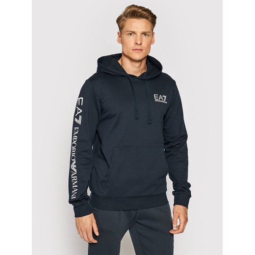 EA7 Emporio Armani Bluza 8NPM18 PJ05Z 0544 Granatowy Regular Fit ze sklepu MODIVO w kategorii Bluzy męskie - zdjęcie 182609217