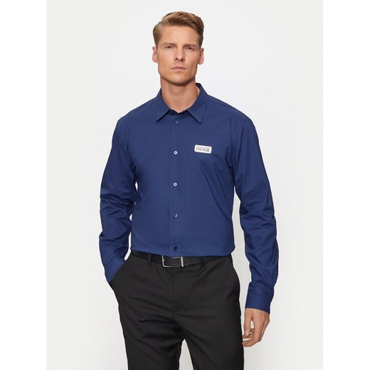 Versace Jeans Couture Koszula 77GALYR1 Granatowy Regular Fit ze sklepu MODIVO w kategorii Koszule męskie - zdjęcie 182609228