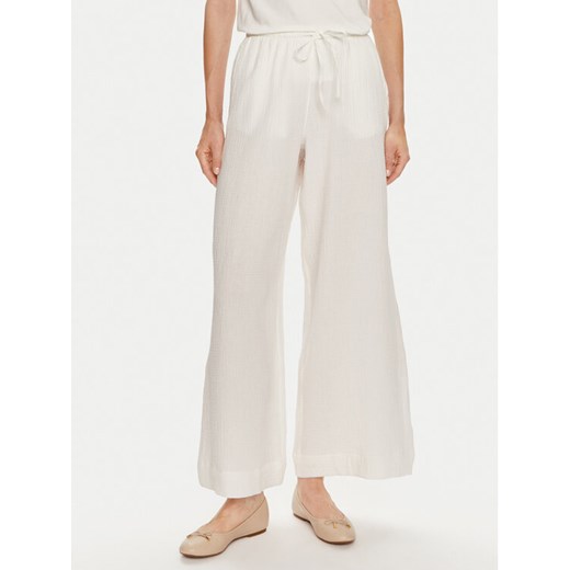 Gina Tricot Spodnie materiałowe 22655 Biały Wide Leg ze sklepu MODIVO w kategorii Spodnie damskie - zdjęcie 182609257