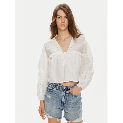 Gina Tricot Bluzka 22685 Biały Loose Fit ze sklepu MODIVO w kategorii Bluzki damskie - zdjęcie 182609266