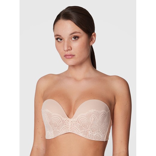Wonderbra Biustonosz bardotka WB000BHO Beżowy ze sklepu MODIVO w kategorii Biustonosze - zdjęcie 182609299