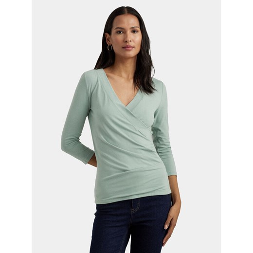 Lauren Ralph Lauren Bluzka 200824366019 Zielony Slim Fit ze sklepu MODIVO w kategorii Bluzki damskie - zdjęcie 182609316