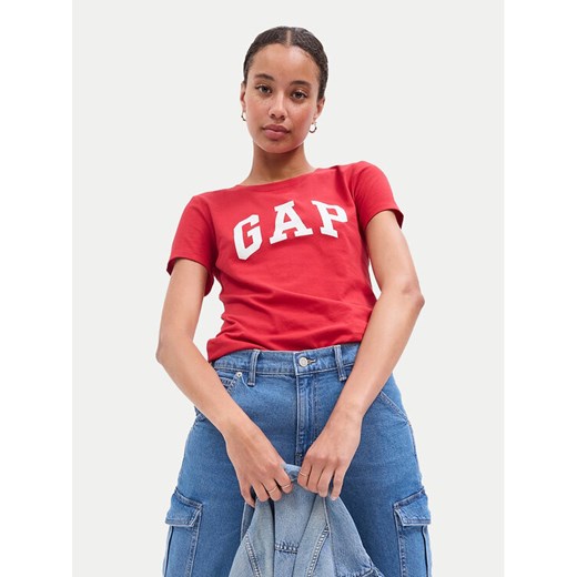 Gap T-Shirt 268820-91 Czerwony Regular Fit ze sklepu MODIVO w kategorii Bluzki damskie - zdjęcie 182609327