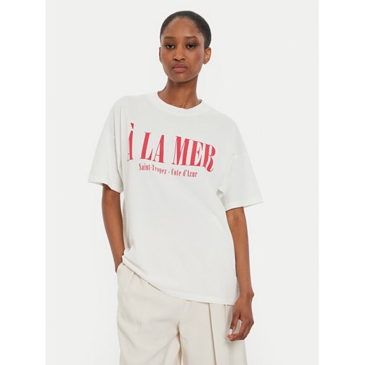 ViCOLO T-Shirt RB0083 Écru Regular Fit ze sklepu MODIVO w kategorii Bluzki damskie - zdjęcie 182609366