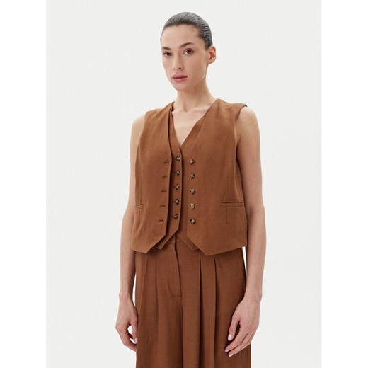 Herskind Kamizelka 5505840 Brązowy Regular Fit ze sklepu MODIVO w kategorii Kamizelki damskie - zdjęcie 182609525