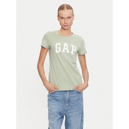 Gap T-Shirt 417797-14 Zielony Regular Fit ze sklepu MODIVO w kategorii Bluzki damskie - zdjęcie 182609538