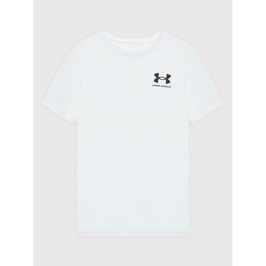 Under Armour T-Shirt Ua Sportstyle Left Chest 1363280 Biały Regular Fit ze sklepu MODIVO w kategorii T-shirty chłopięce - zdjęcie 182609557