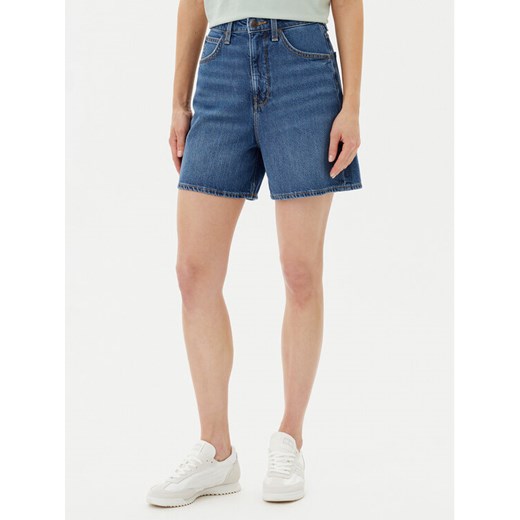 Lee Szorty jeansowe Stella 112364098 Granatowy Wide Leg Lee 32 MODIVO