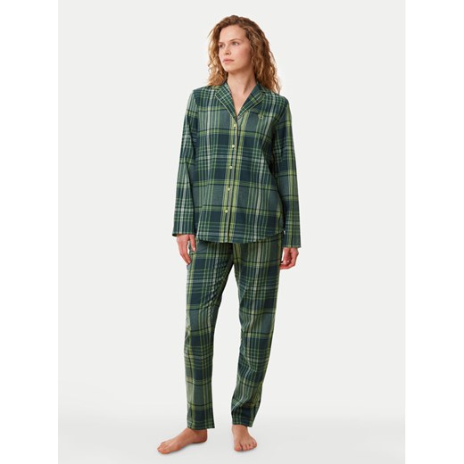 Triumph Piżama Boyfriend PW X Checks 10216554 Zielony Relaxed Fit ze sklepu MODIVO w kategorii Piżamy damskie - zdjęcie 182609735