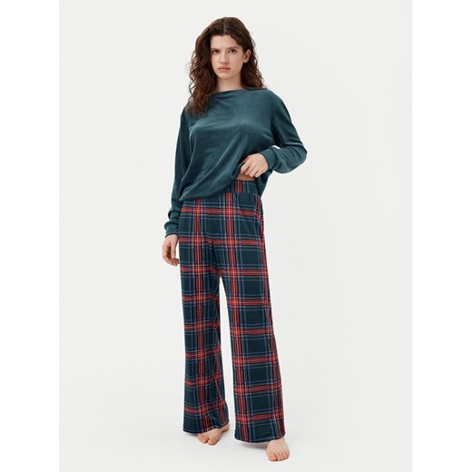 Hunkemöller Piżama 204214 Zielony Regular Fit ze sklepu MODIVO w kategorii Piżamy damskie - zdjęcie 182609766